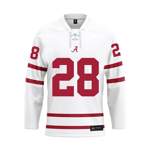 Alabama - Football Alumni : Don Shankles - White Hockey Jersey