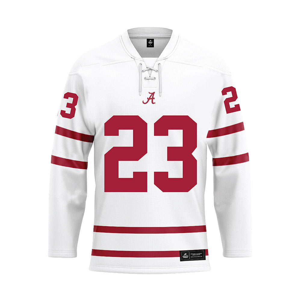 Alabama - NCAA Football : James Smith - White Hockey Jersey