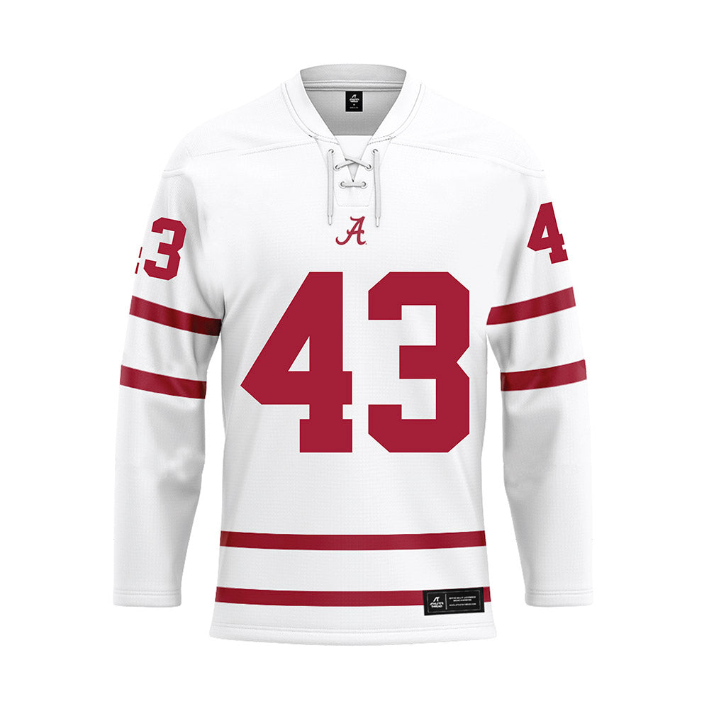 Alabama - NCAA Baseball : Jack Ketchum - White Hockey Jersey-0