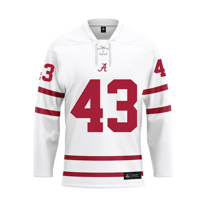 Alabama - NCAA Baseball : Jack Ketchum - White Hockey Jersey-0