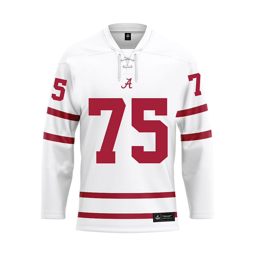 Alabama - Football Alumni : Mike McQueen - White Hockey Jersey