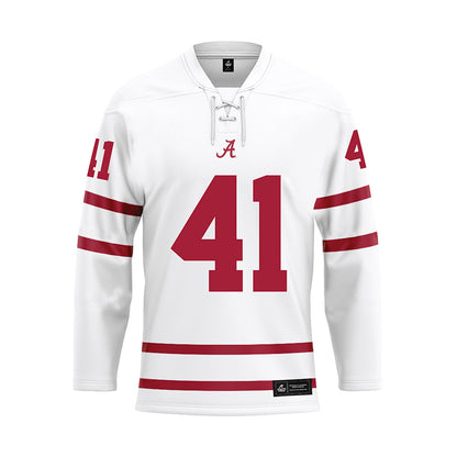 Alabama - Football Alumni : Roman Harper - White Hockey Jersey-0