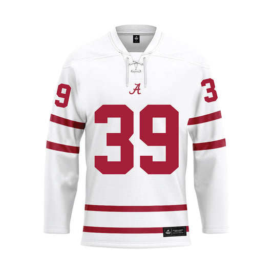 Alabama - NCAA Baseball : Sam Mitchell - White Hockey Jersey