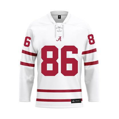 Alabama - NCAA Football : James Burnip - White Hockey Jersey