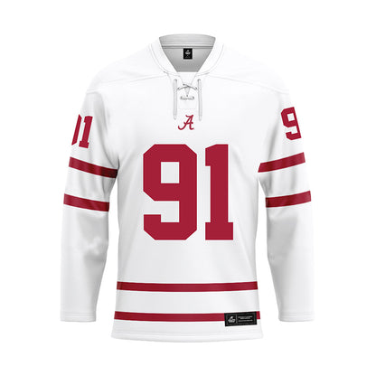 Alabama - Football Alumni : Mike Raines - White Hockey Jersey