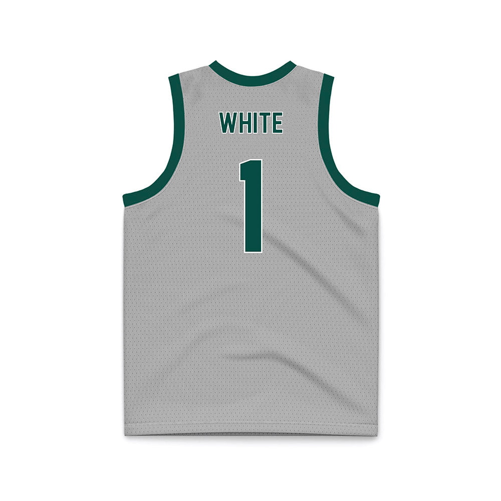 Jacksonville - NCAA Women's Basketball : Mychal White - Grey Basketball Jersey-1