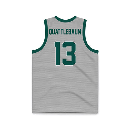 Jacksonville - NCAA Women's Basketball : LaRonda Quattlebaum - Grey Basketball Jersey-1