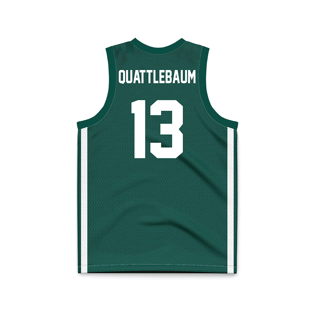 Jacksonville - NCAA Women's Basketball : LaRonda Quattlebaum - Green Basketball Jersey-1