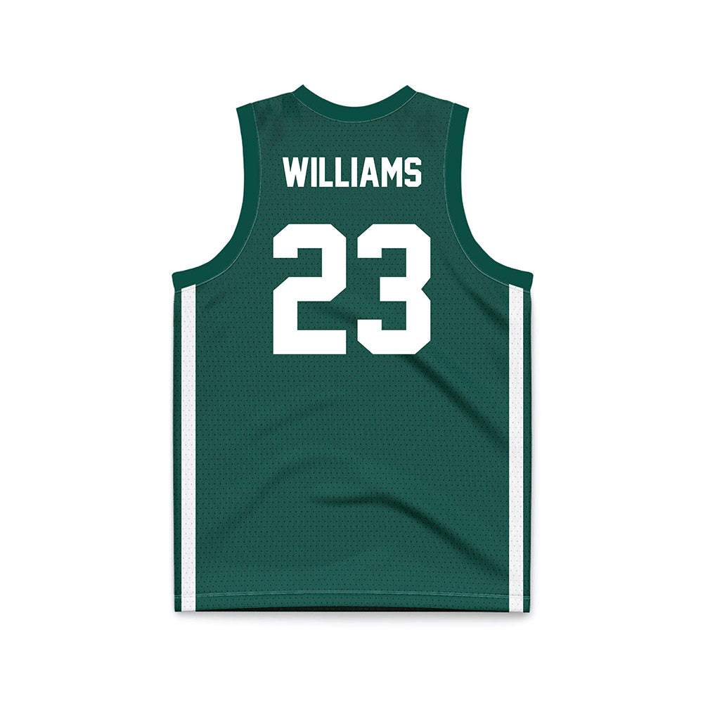 Jacksonville - NCAA Women's Basketball : Priscilla Williams - Green Basketball Jersey