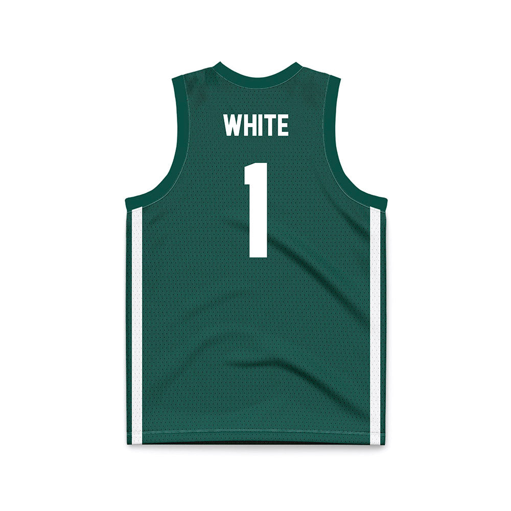 Jacksonville - NCAA Women's Basketball : Mychal White - Green Basketball Jersey-1