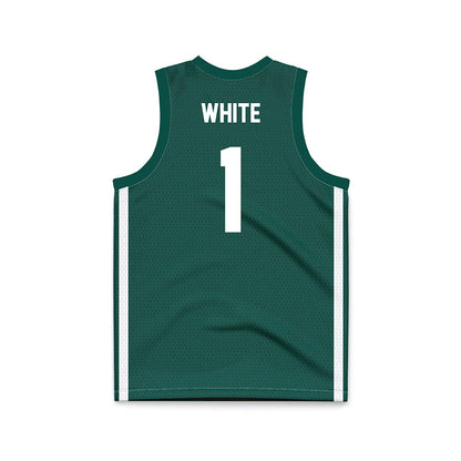 Jacksonville - NCAA Women's Basketball : Mychal White - Green Basketball Jersey-1