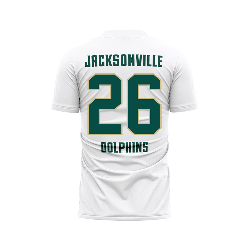 Jacksonville - NCAA Men's Soccer : Juan Pablo Gonzalez - White Soccer Jersey