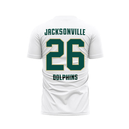 Jacksonville - NCAA Men's Soccer : Juan Pablo Gonzalez - White Soccer Jersey