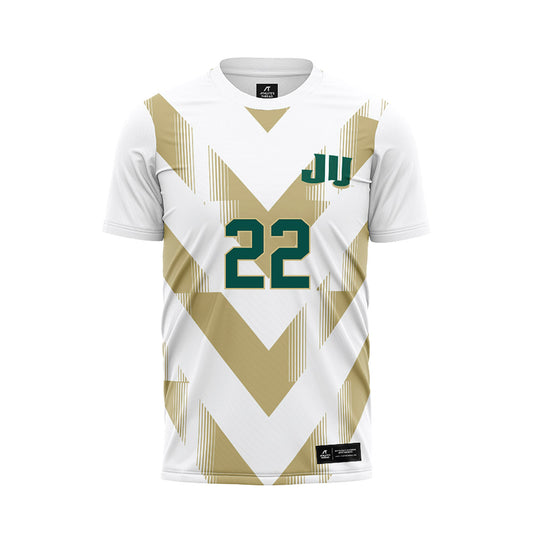Jacksonville - NCAA Men's Soccer : Logan Hall - White Soccer Jersey-0