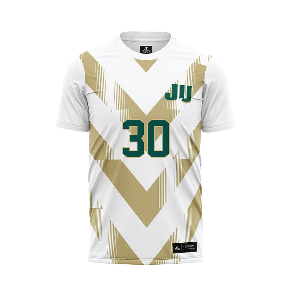 Jacksonville - NCAA Men's Soccer : Brayden Fox - White Soccer Jersey-0