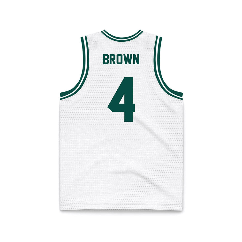 Jacksonville - NCAA Men's Basketball : Anakin Brown - White Basketball Jersey