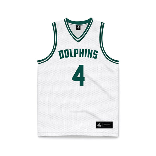 Jacksonville - NCAA Men's Basketball : Anakin Brown - White Basketball Jersey