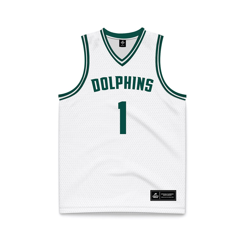 Jacksonville - NCAA Men's Basketball : Chris Arias - White Basketball Jersey-0