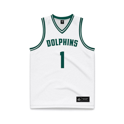 Jacksonville - NCAA Men's Basketball : Chris Arias - White Basketball Jersey-0