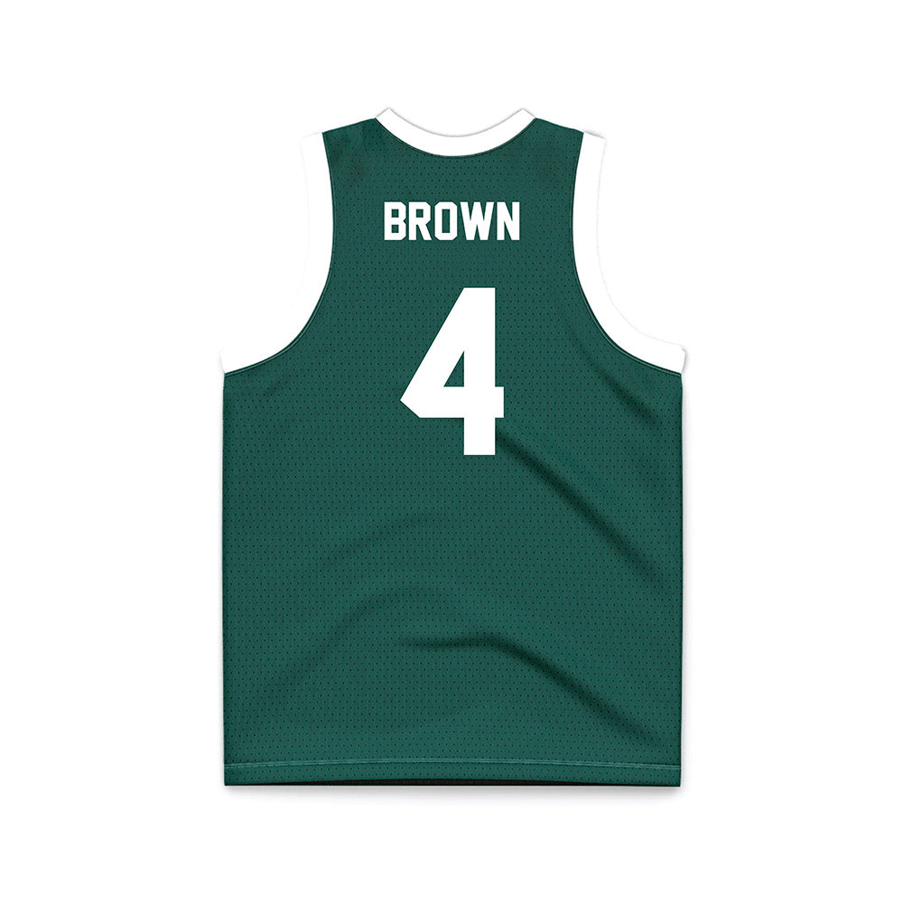 Jacksonville - NCAA Men's Basketball : Anakin Brown - Green Basketball Jersey