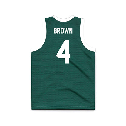 Jacksonville - NCAA Men's Basketball : Anakin Brown - Green Basketball Jersey