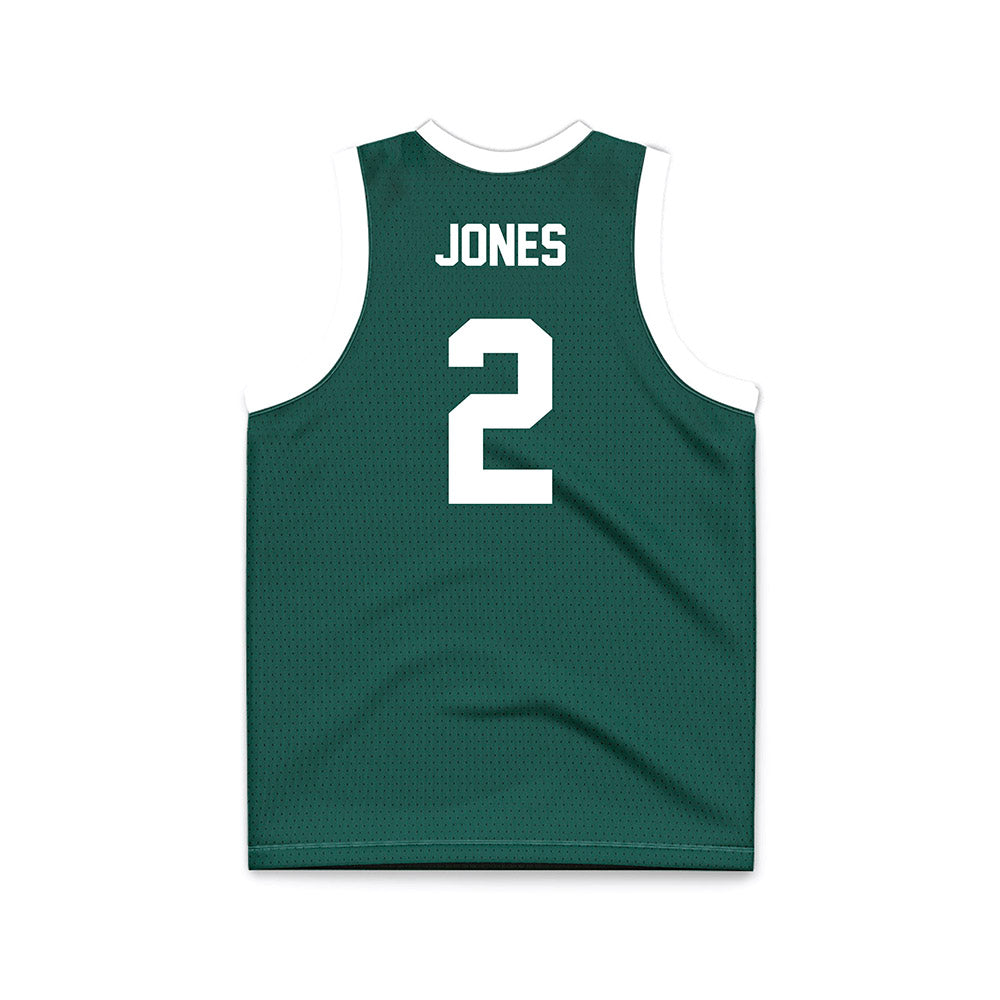 Jacksonville - NCAA Men's Basketball : Jaylen Jones - Green Basketball Jersey-1