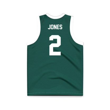 Jacksonville - NCAA Men's Basketball : Jaylen Jones - Green Basketball Jersey-1