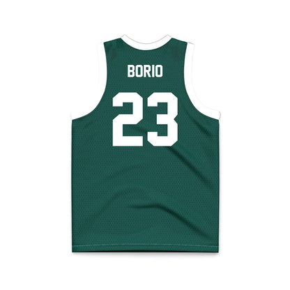 Jacksonville - NCAA Men's Basketball : Enrico Borio - Green Basketball Jersey