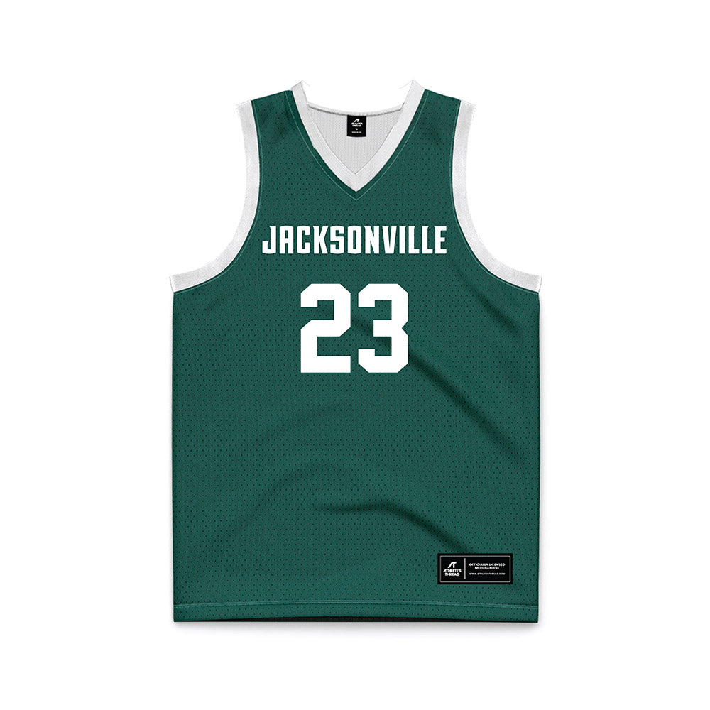 Jacksonville - NCAA Men's Basketball : Enrico Borio - Green Basketball Jersey