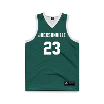 Jacksonville - NCAA Men's Basketball : Enrico Borio - Green Basketball Jersey