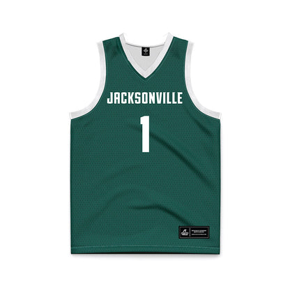Jacksonville - NCAA Men's Basketball : Chris Arias - Green Basketball Jersey-0