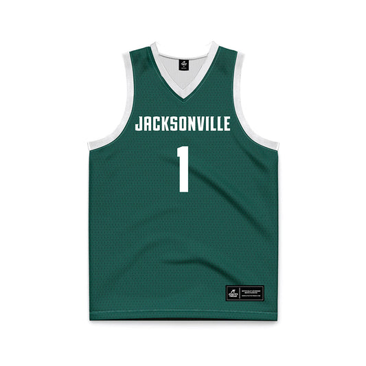 Jacksonville - NCAA Men's Basketball : Chris Arias - Green Basketball Jersey-0