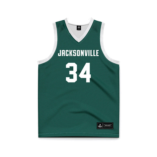 Jacksonville - NCAA Men's Basketball : Evan Sterck - Green Basketball Jersey-0