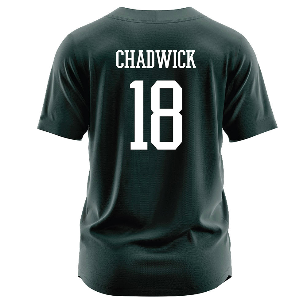 Jacksonville - NCAA Softball : Lindsey Chadwick - Dark Green Jersey-1