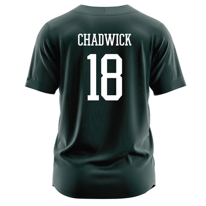Jacksonville - NCAA Softball : Lindsey Chadwick - Dark Green Jersey-1