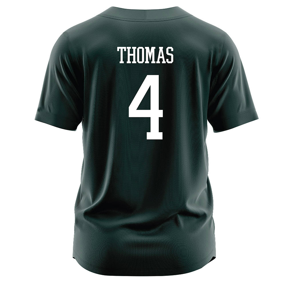 Jacksonville - NCAA Softball : Jaida Thomas - Dark Green Jersey-1