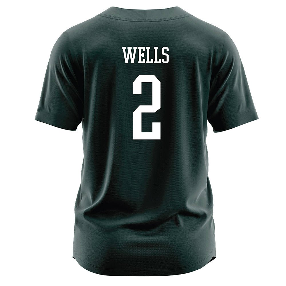 Jacksonville - NCAA Softball : Reese Wells - Dark Green Jersey