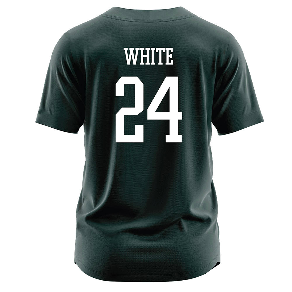 Jacksonville - NCAA Softball : Jordan White - Dark Green Jersey