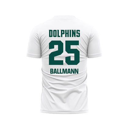 Jacksonville - NCAA Women's Soccer : Lina Ballmann - White Soccer Jersey-1