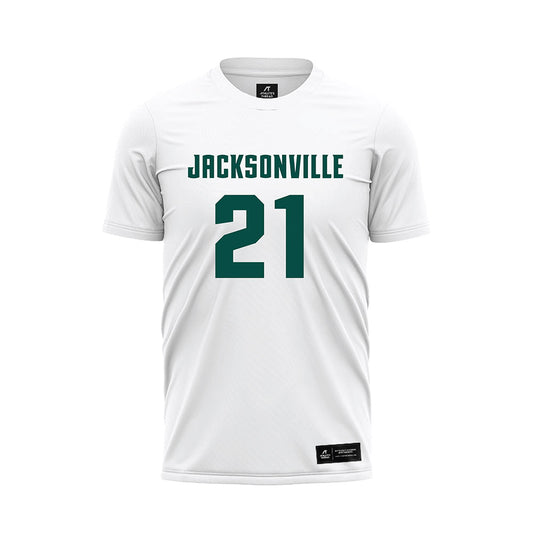 Jacksonville - NCAA Women's Soccer : Olivia Peal - White Soccer Jersey-0