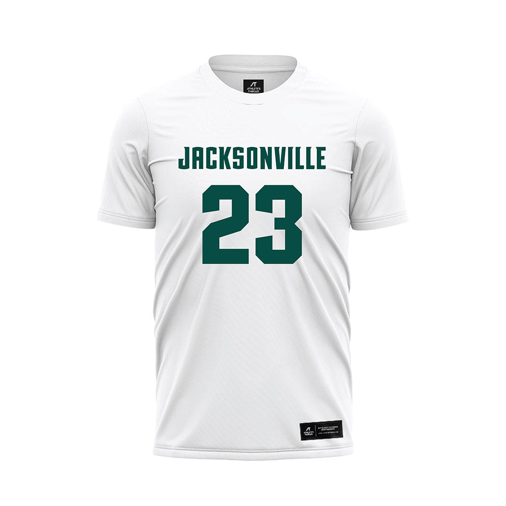 Jacksonville - NCAA Women's Soccer : Juliette Lucas - White Soccer Jersey-0