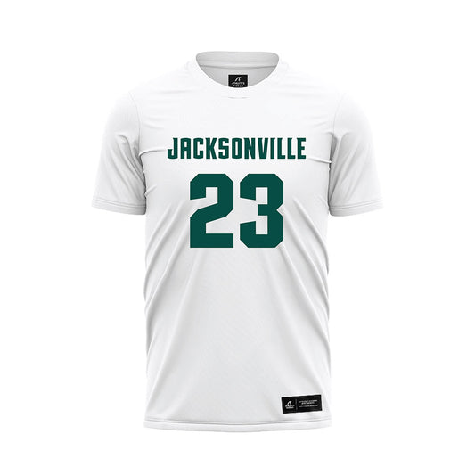 Jacksonville - NCAA Women's Soccer : Juliette Lucas - White Soccer Jersey-0