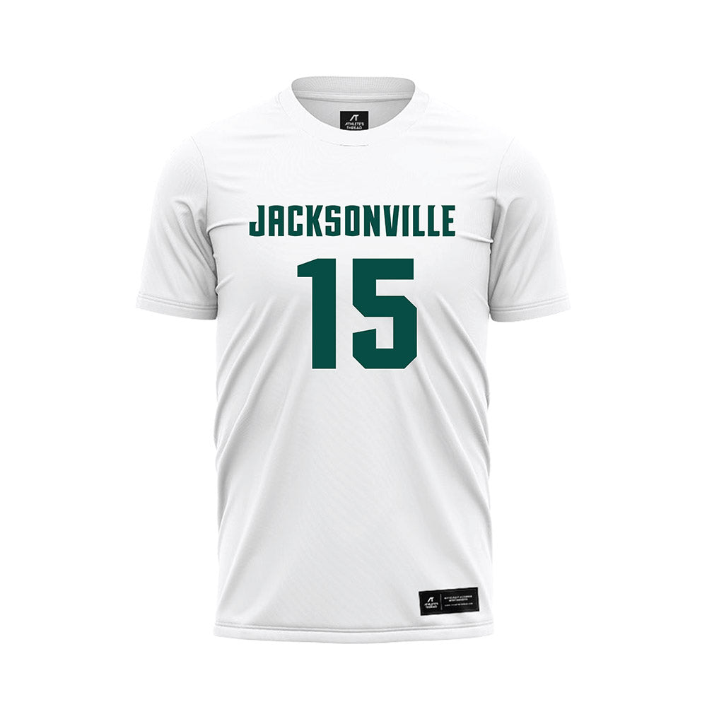 Jacksonville - NCAA Women's Soccer : Payton Lauer - White Soccer Jersey-0