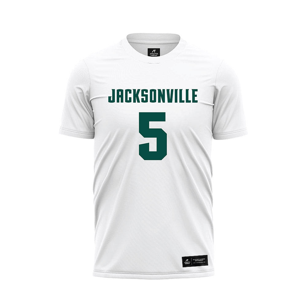 Jacksonville - NCAA Women's Soccer : Julia Delprat - White Soccer Jersey-0