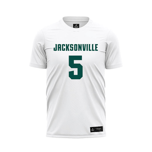 Jacksonville - NCAA Women's Soccer : Julia Delprat - White Soccer Jersey-0