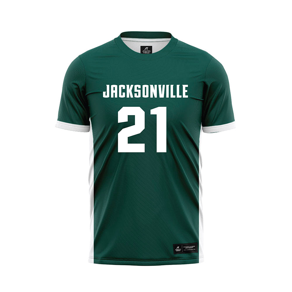Jacksonville - NCAA Women's Soccer : Olivia Peal - Green Soccer Jersey-0
