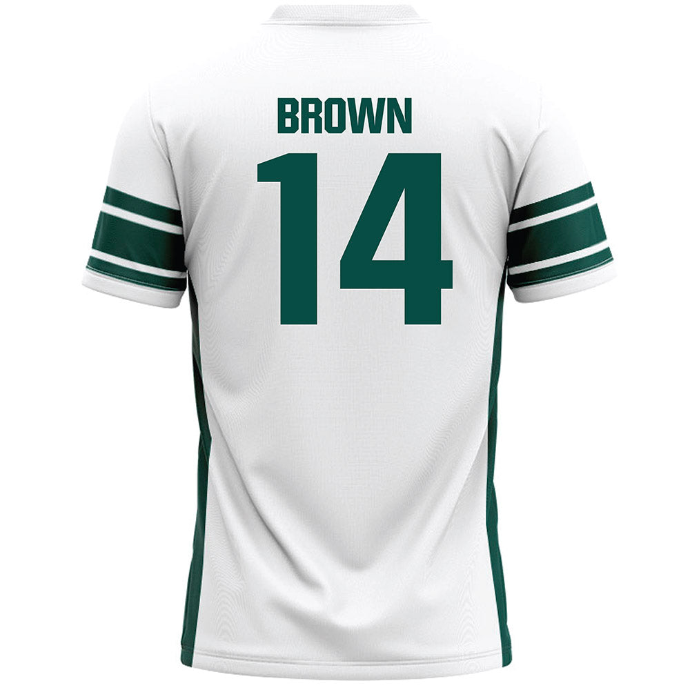 Jacksonville - NCAA Men's Lacrosse : Nicky Brown - White Lacrosse Jersey-1