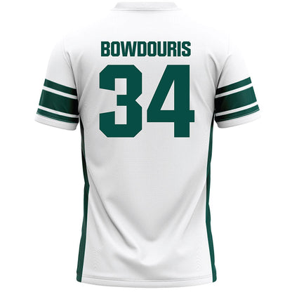 Jacksonville - NCAA Men's Lacrosse : George Bowdouris - White Lacrosse Jersey-1