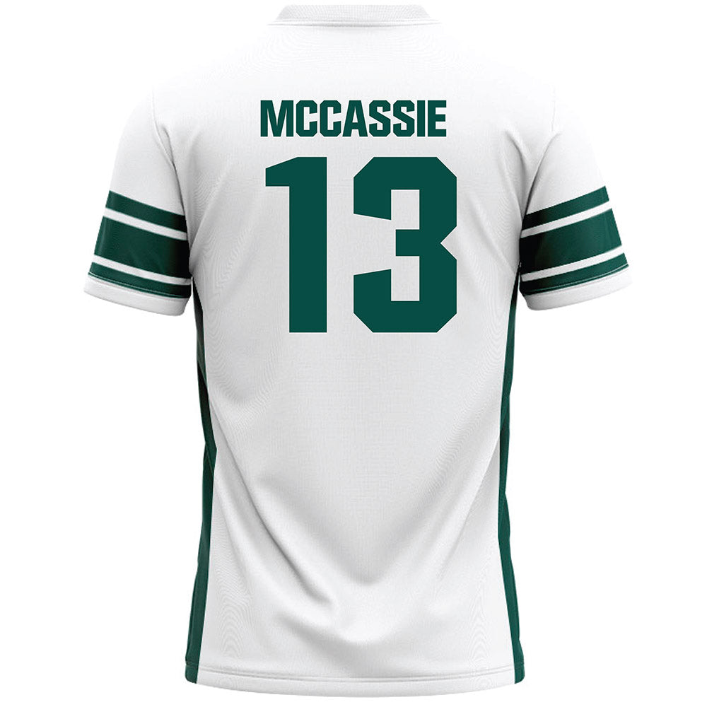 Jacksonville - NCAA Men's Lacrosse : Braden McCassie - White Lacrosse Jersey-1