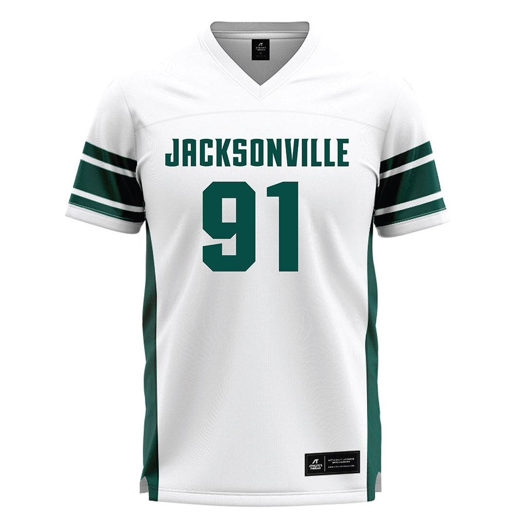 Jacksonville - NCAA Men's Lacrosse : Riley Simpson - White Lacrosse Jersey